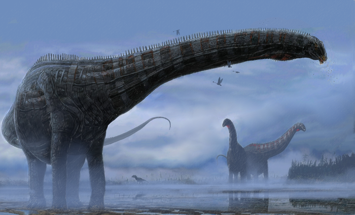 Voilà à quoi aurait ressemblé Dolly, un sauropode proche des Brontosaures. © Woodruff, et al. and Corbin Rainbolt.